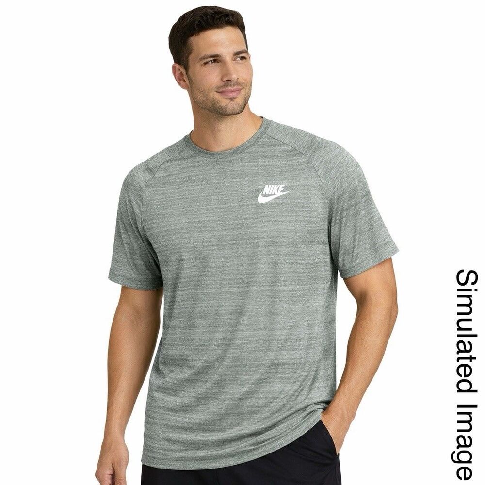 Nike AV15 Advance 15 Tee Men XL Tall Green Heather Mesh Back NWT XLT